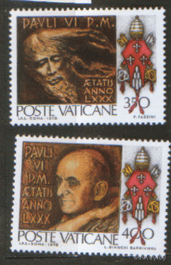 ВАТ. М. 718/19. 1978. Павел VI. ЧиСт.