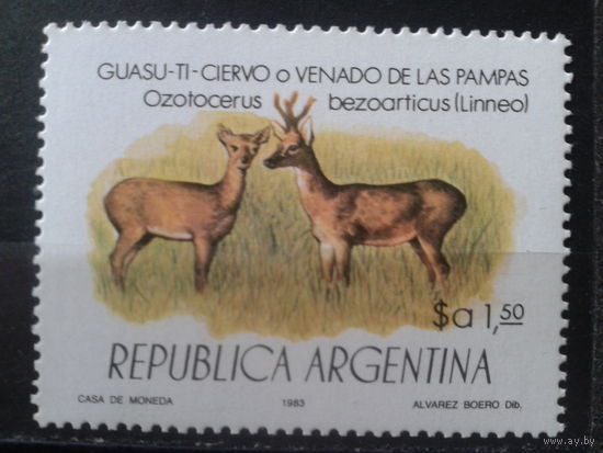 Аргентина 1983 Олени** Михель-1,9 евро