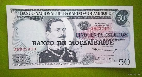 Банкнота 50 escudos Мозамбик  1970 г.