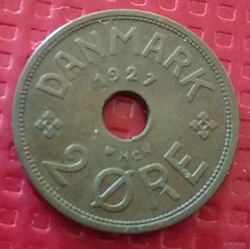 Дания 2 эре 1927 г. #50406