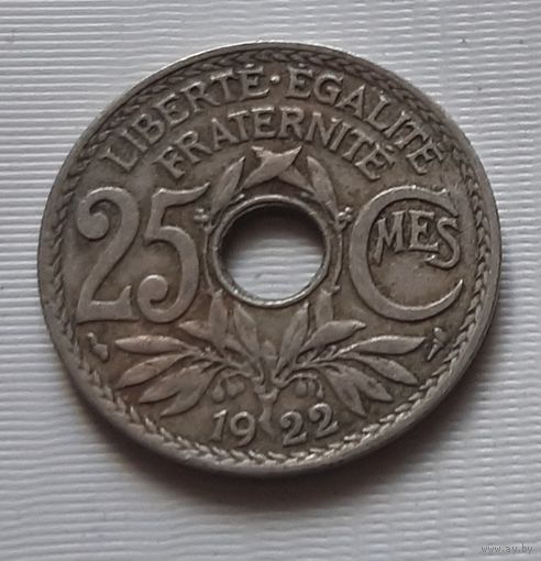25 сантимов 1922 г. Франция