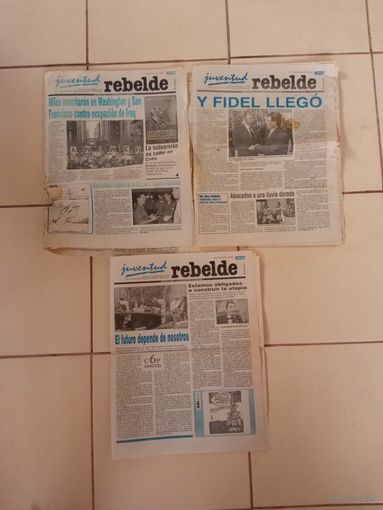 Газеты Куба и Южная Америка 2003 г . Цена за 1 газету.