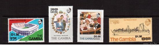 Гамбия-1983 (Мих.493-497) **  , Спорт, ЧМ-1982 по футболу, короли(кат.=200 е)
