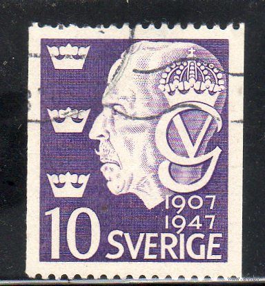 Швеция. Mi:SE 329. Серия: Король Густав V - 40-летний юбилей правления 1947 гг.
