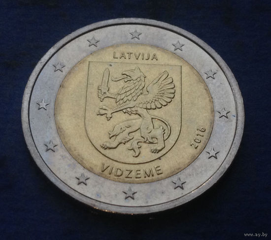 Латвия 2 евро 2016 Видземе. Возможен обмен