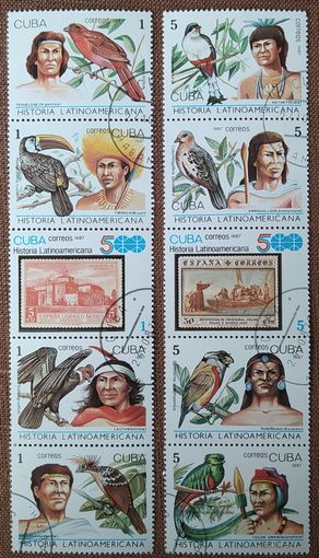 Куба 1987 Фауна Птицы и история Латинской Америки. 10 из 20