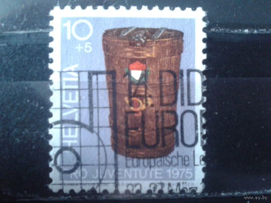 Швейцария 1975 День марки, старинный почтовый ящик