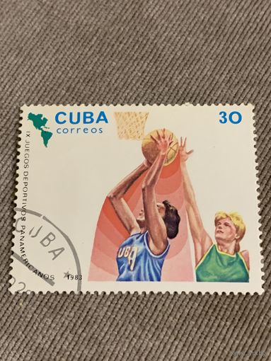 Куба 1983. Панамериканские игры. Баскетбол. Марка из серии