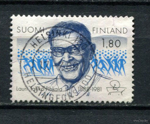Финляндия - 1988 - Лаури Пихкала - легкоатлет - [Mi. 1036] - полная серия - 1 марка. Гашеная.  (Лот 164BE)