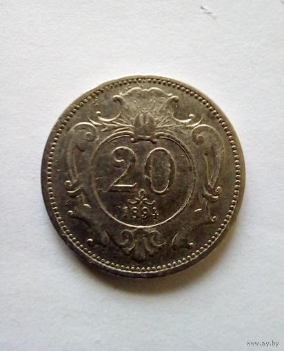 Австро-Венгрия 20 геллеров1894 г