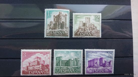 Испания 1972 Архитектура Замки (Мих.1988-1992) **, полная серия, 5 марок