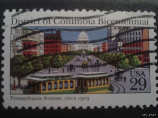 США 1991 г. Вашингтон, трамвай