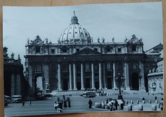 Фото Собора Святого Петра в Риме. 1960-е. 13х18 см.