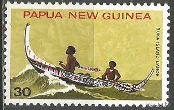 Папуа Новая Гвинея. Национальное наследие. Каноэ. 1973г. Mi#282.