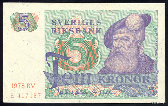 SWEDEN/Швеция_5 Kronor_1978_Pick#51.d_UNC