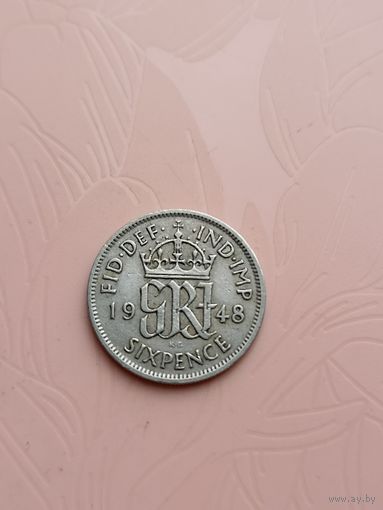 Великобритания 6 пенсов 1948г(5)