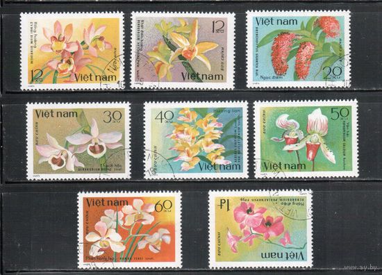 Вьетнам-1979 (Мих.1055-1062) гаш. , Флора, Цветы, Орхидеи(полная серия)