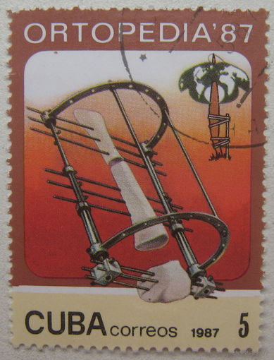 Куба марка 1987 г. Встреча ортопедов 87