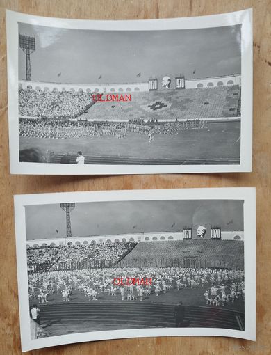 7 фото со спортивно-театрализованного праздника. Минск. Стадион "Динамо". 1970 г. 9х14 см. Цена за все