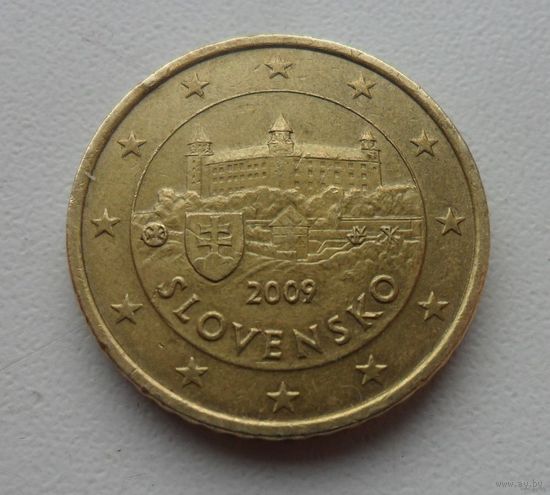 50 евро центов Словакия 2009 г.в.