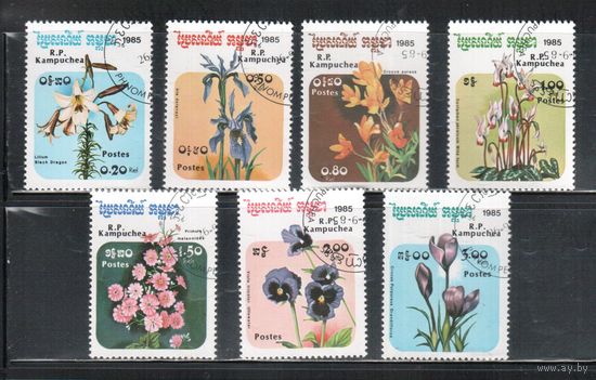 Камбоджа-1985 (Мих.673-679) гаш. ,Флора, Цветы (полная серия)
