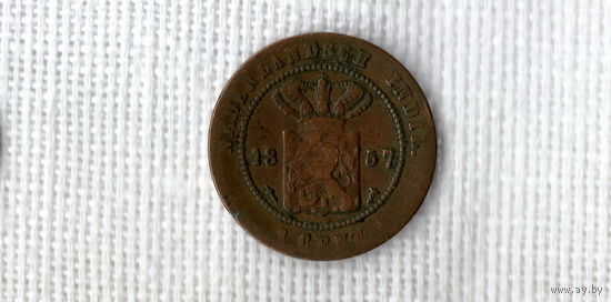 Нидерландская Голандская Индия  1 цент 1857 //(ON)