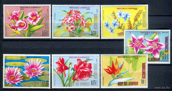 Экваториальная Гвинея - 1976г. - Африканские цветы - полная серия, MNH [Mi 980 A - 986 A] - 7 марок