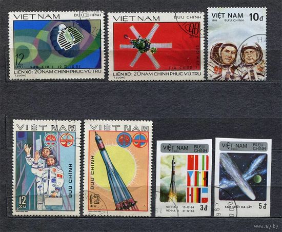 Космос. Вьетнам. 7 разных марок