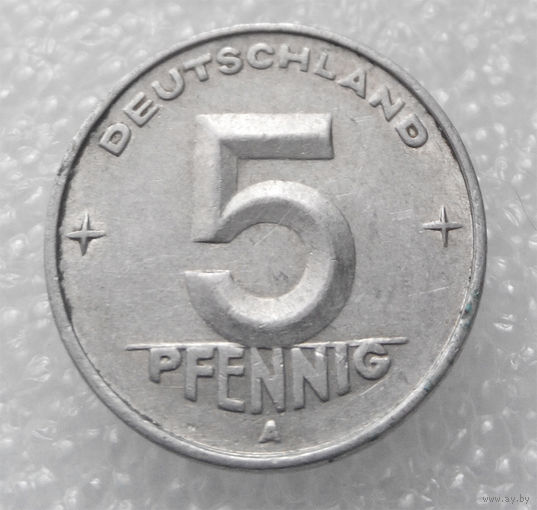 5 пфеннигов 1950 год (А) ГДР #01
