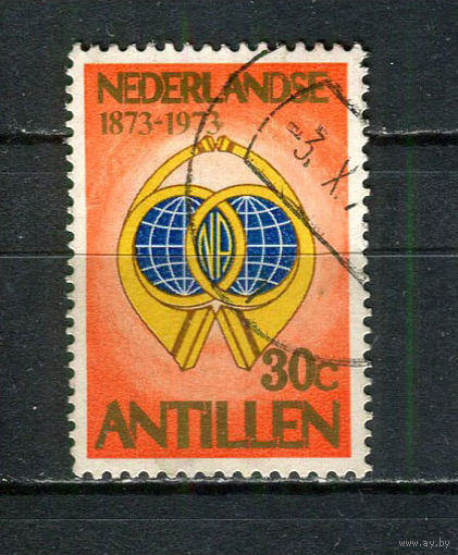 Нидерландские Антильские острова - 1973 - 100-летие выпуска первых марок Нидерландских Антильских островов 30С - [Mi.268] - 1 марка. Гашеная.  (Лот 39ER)-T7P24