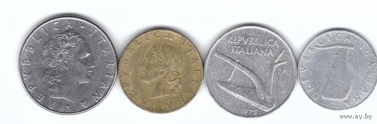 Италия набор 4 монеты