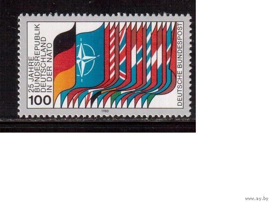 Германия(ФРГ)-1980,(Мих.1034), **, НАТО, Флаги