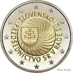 2 евро 2016 Словакия Председательство Словакии в Совете Европейского союза UNC