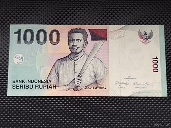 Индонезия 1000 рупий 2011 г. ПРЕСС. Серия WU, без мц.