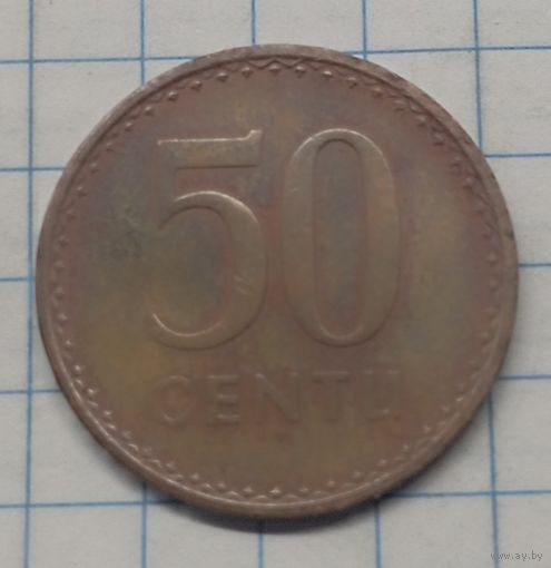 Литва 50 центов 1991г. km90