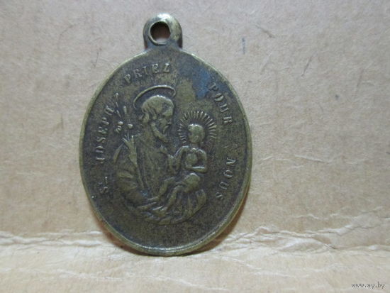 Медаль жетон образок католический Вс.Иосиф .Ватикан Италия нач.20-го века