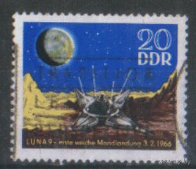 ГДР. м. 1168. 1966. "Луна 9". Гаш.