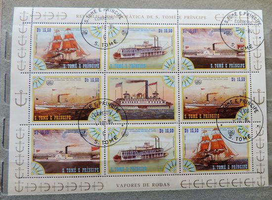Сан Томе и Принсипи 1984. Корабли, пароходы.