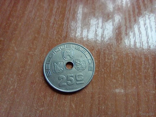 Бельгия 25 сантимов, 1939 Надпись - 'BELGIQUE - BELGIE' Отношение аверса к реверсе - монетное (180)    1