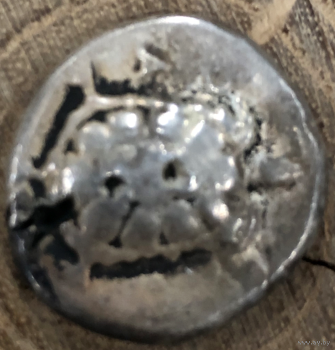 Греция ЭГИНА, Аттика, 457-431 гг. до н.э. Серебряная статуэтка. морская черепаха. Редко. Стопа монеты Эгина известна со времен Ликурга и Солона 7,97 гр. 21,3 мм.