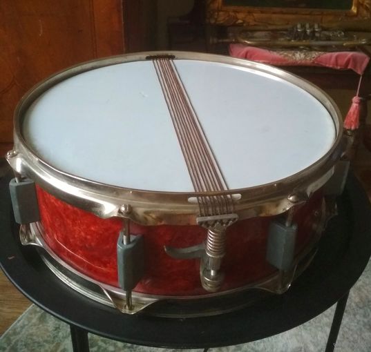 Барабан солист, оркестровый, СССР, без дефектов, диаметр 40 см., высота 14.5 см.