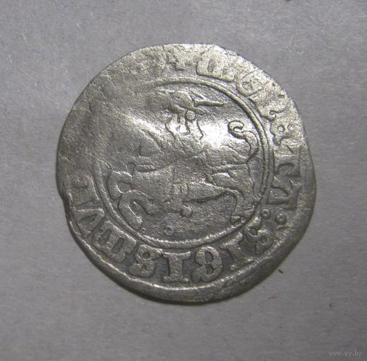 Полугрош 1509 г. Неописанный вариант с точками под конем.