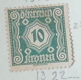 Доплатная марка. Австрия. Дата выпуска:1922