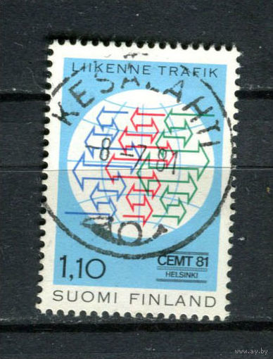 Финляндия - 1981 - Европейская конференция министров транспорта - [Mi. 883] - полная серия - 1 марка. Гашеная.  (Лот 170AZ)