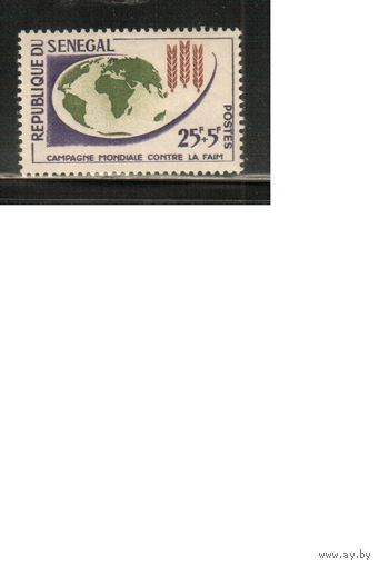 Сенегал-1963 (Мих.257) * (след от накл.)  ,Карта, Пшеница  (одиночка)