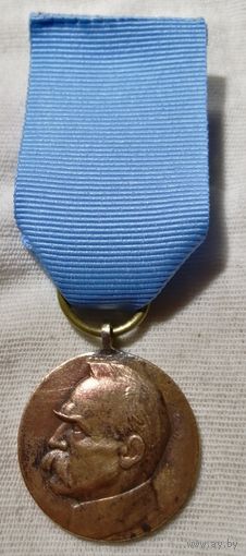 Медаль "10 лет независимости 1918-1928 г". 2. Польша начало прошлого века. Бронза. С  лентой.