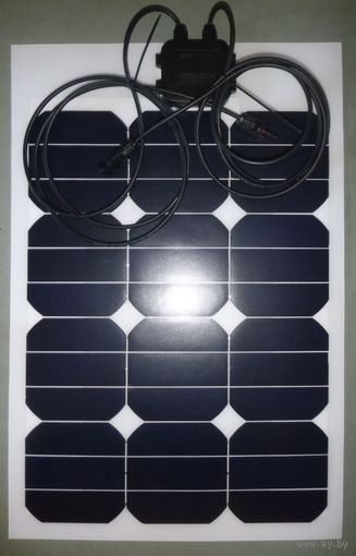 Полу-гибкая солнечная панель 40w 2.5А для зарядки акб 12v и устройств на 5v, телефонов планшетов навигаторов аккумуляторов и т.п.