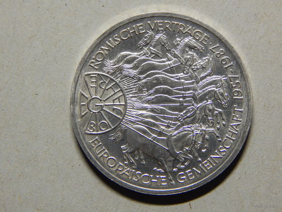 ФРГ 10 марок 1987г.30 лет римского договора.UNC