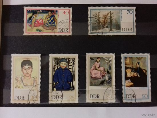 ГДР Германия 1967 Живопись Дрезденская галерея полная серия 6 марок