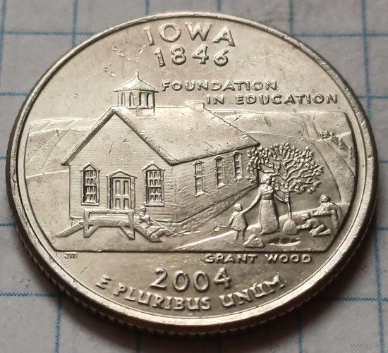 США 1/4 доллара, 2004 Квотер штата Айова      D      ( 2-6-3 )